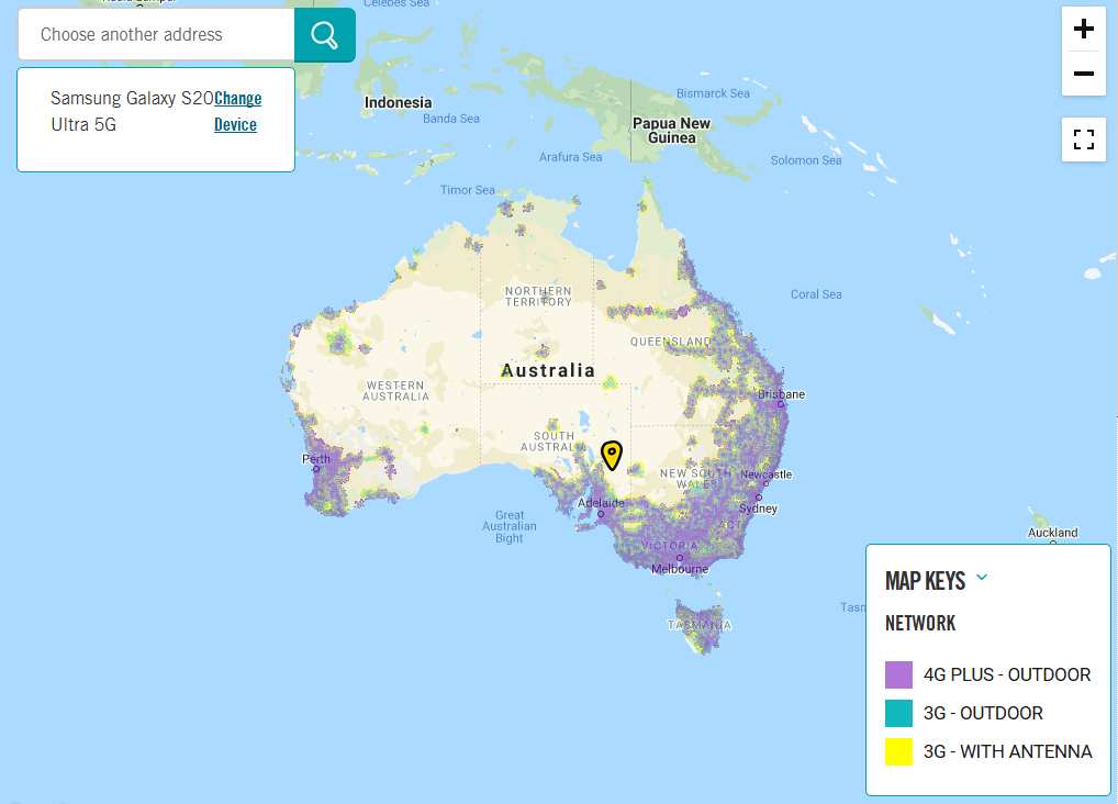 Optus Mobile Coverage Map